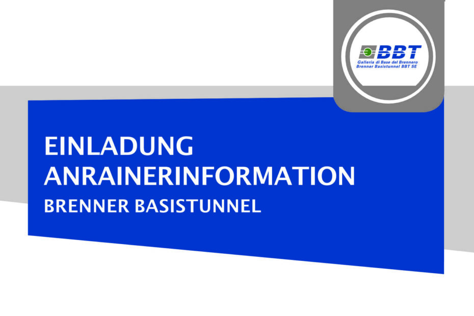 Einladung zur Infoveranstaltung Brenner Basistunnel